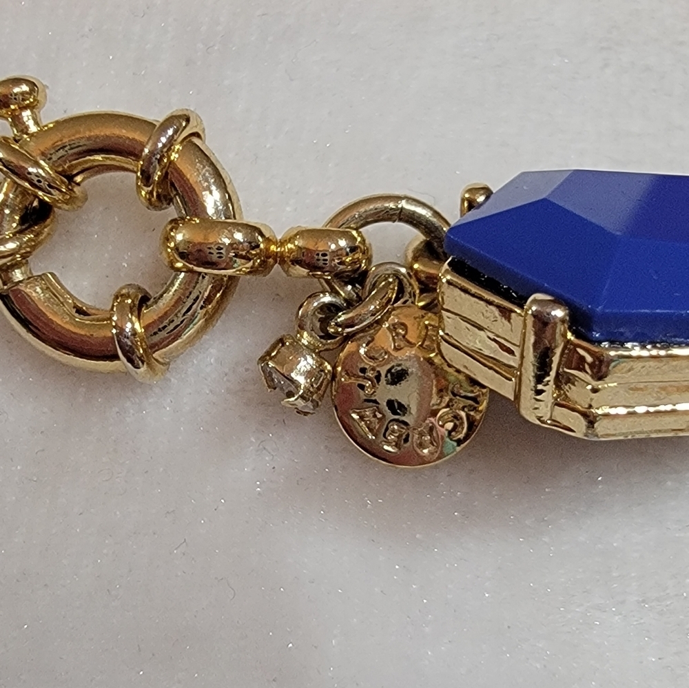 J. Crew Royal Blue & Cornflower Faux Stone & Crystal Statement Necklace - Picture 5 of 6